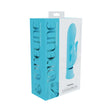 Loveline Tendre Rechargeable Silicone Rabbit Vibrator Blue packaging displaying sleek design and 10 vibration functions.