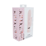 Loveline Tendre Rechargeable Silicone Rabbit Vibrator Pink packaging with elegant design and product details.