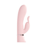 Loveline Tendre Rechargeable Silicone Rabbit Vibrator Pink showcasing its sleek design and dual-motor functionality.