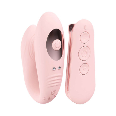 Loveline Charme Rechargeable Dual Motor Vibrator Pink with ergonomic design and remote control.
