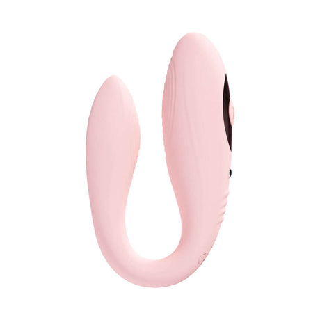 Loveline Charme Rechargeable Dual Motor Vibrator Pink designed for G-spot and clitoral stimulation, featuring a sleek ergonomic shape.