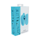 Loveline Charme Rechargeable Dual Motor Vibrator Blue packaging showcasing dual stimulation features.