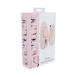 Loveline Celeste Vibrating Remote Control Panty Vibrator Pink packaging with remote and detailed design.