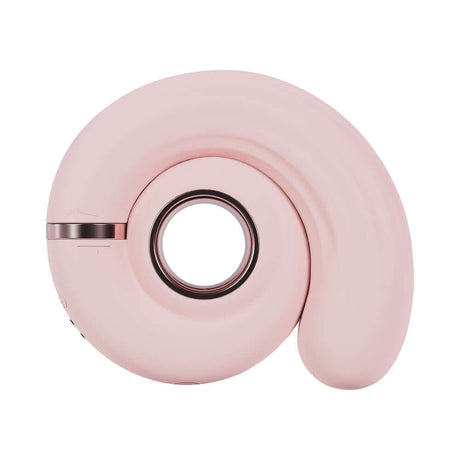 LoveLine Tourner Rechargeable Silicone Vibrating Swirl Pink showing a curved design in soft pink with elegant finish.