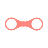Sportsheets Sex & Mischief Peaches n CreaMe Large Silicone Cuffs in soft pink silicone for playful restraint.