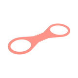 Sportsheets Sex & Mischief Peaches n CreaMe Large Silicone Cuffs in playful pink silicone design.