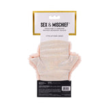 Sportsheets Sex & Mischief Peaches n CreaMe Spiked Sensory Glove packaging on a white background