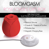 Bloomgasm The Rose Lovers Gift Box Red with suction clit stimulator and premium silicone features.