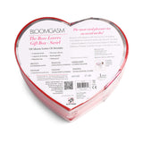 Bloomgasm The Rose Lovers Gift Box Swirl heart-shaped case with rose-shaped stimulator and instructions.