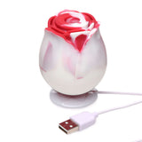 Bloomgasm The Rose Lovers Gift Box Swirl rose-shaped clitoral stimulator with USB charging, elegant design.