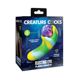 Creature Cocks Electric Eye Plasma Vibrator packaging featuring vibrant colors and unique design.