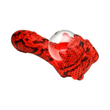 Creature Cocks Cobra Scepter Plasma Vibrator with striking red snake texture and clear spherical tip.