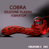 Creature Cocks Cobra Scepter Plasma Vibrator with cobra-like design and silicone texture.