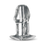 Master Series Dicked Clear Hollow Anal Plug Medium with transparent design for thrilling exploration.