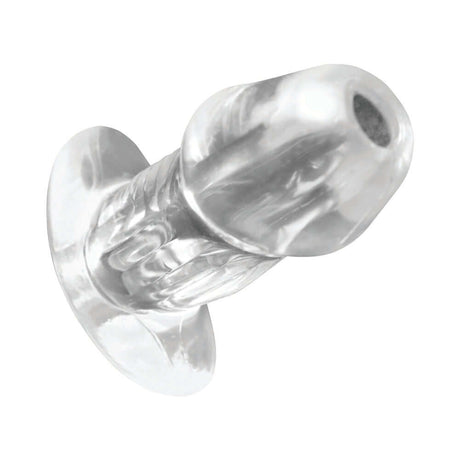 Master Series Dicked Clear Hollow Anal Plug Medium for creative exploration and stimulation.