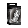 Master Series Dicked Clear Hollow Anal Plug Small packaging with clear plug visible.