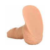 Strap U 5.1 inch Uncut Silicone Packer Dildo Light featuring realistic texture and design for comfort.