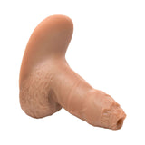 Strap U 5.1 inch Uncut Silicone Packer Dildo Medium with lifelike details and natural uncut shape.