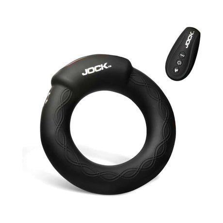 JOCK Rumbler 2 inch Vibrating & Warming C-Ring with remote control for enhanced stimulation.