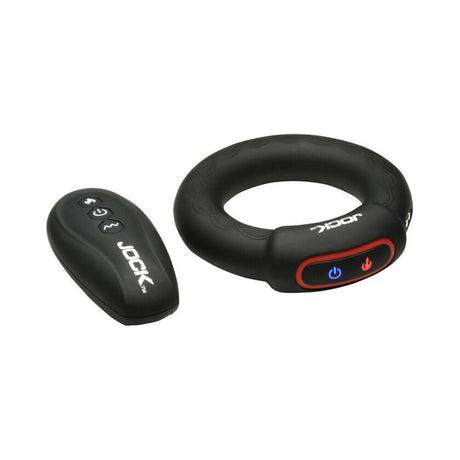 JOCK Rumbler 2 inch Vibrating & Warming C-Ring with wireless remote for enhanced stimulation.