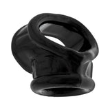 Oxballs Cocksling Fit Sling Black showcasing its ergonomic design for a snug, supportive fit.