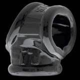 Oxballs Cocksling Fit Sling Black close-up view of the black silicone material and ergonomic design.