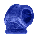 Oxballs Cocksling Fit Sling Blue Fire angle view showcasing its ergonomic design and secure fit.