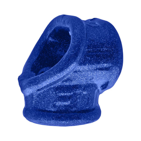 Oxballs Cocksling Fit Sling Blue Fire ergonomic design in blue with glitter finish for a tighter fit.