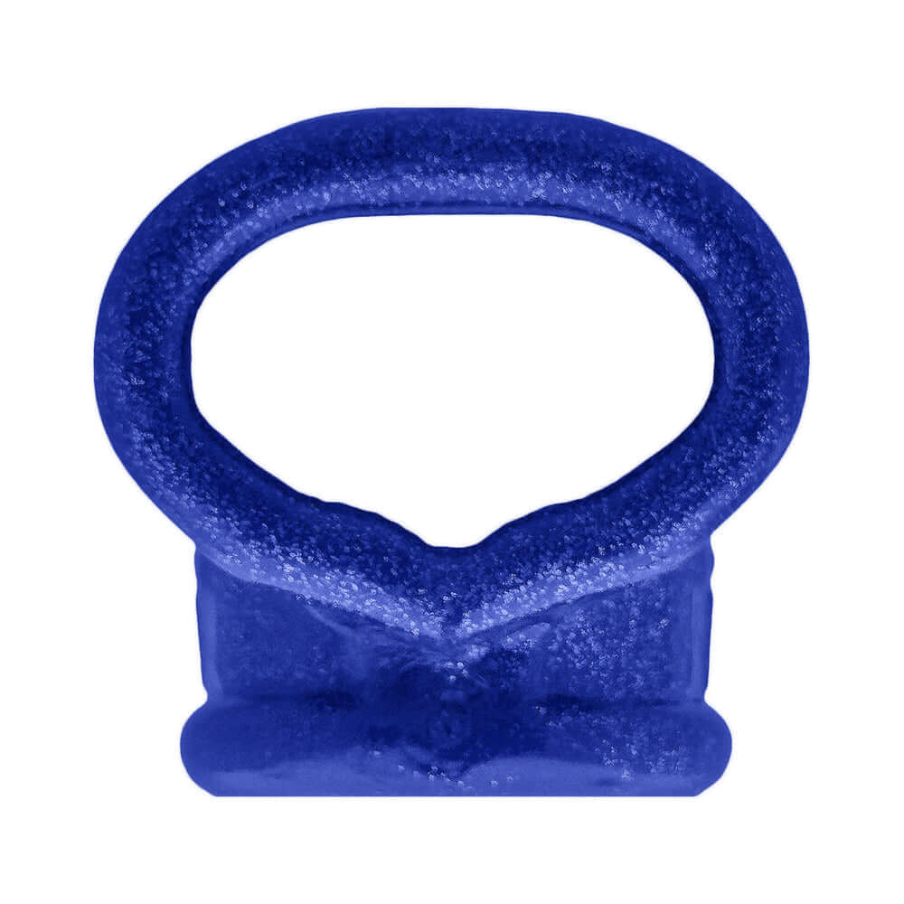 Oxballs Cocksling Fit Sling Blue Fire ring showcasing its ergonomic design and vibrant blue color.