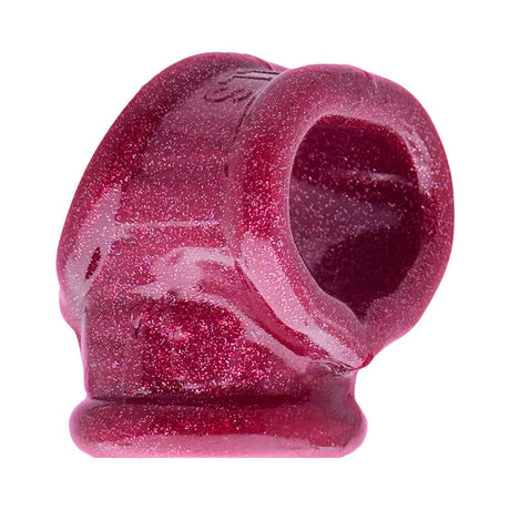 Oxballs Cocksling Fit Sling Cherry Lips in vibrant sparkling cherry color, showcasing its ergonomic design and secure fit.