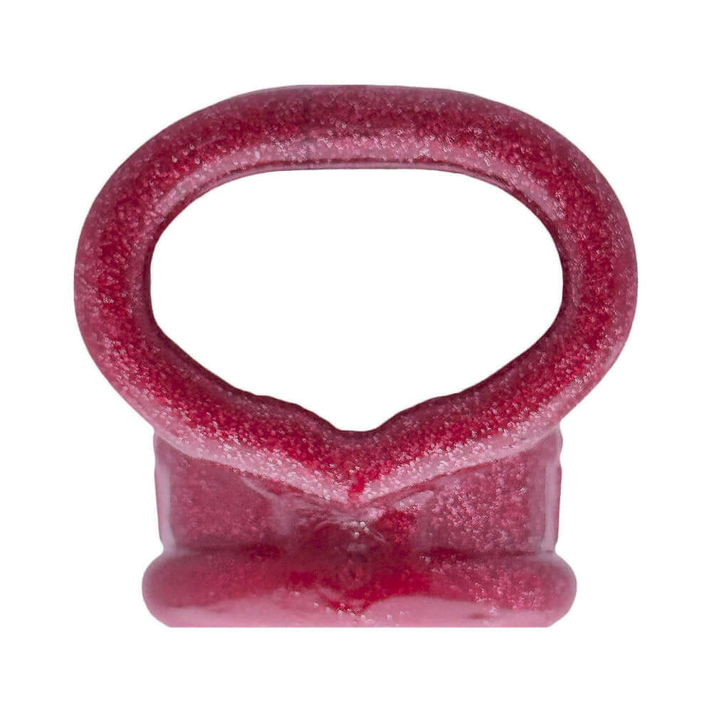 Oxballs Cocksling Fit Sling Cherry Lips in red, showcasing the ergonomic design and secure fit.