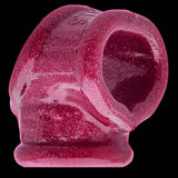 Oxballs Cocksling Fit Sling Cherry Lips in a sparkling cherry red color, featuring a textured ergonomic design.