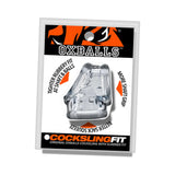 Oxballs Cocksling Fit Sling Clear packaging showcasing the product with a slimmer fit and improved grip.