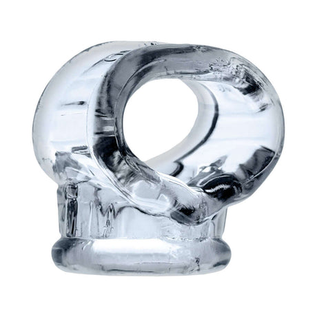 Oxballs Cocksling Fit Sling Clear showing a transparent ergonomic design for a secure fit.