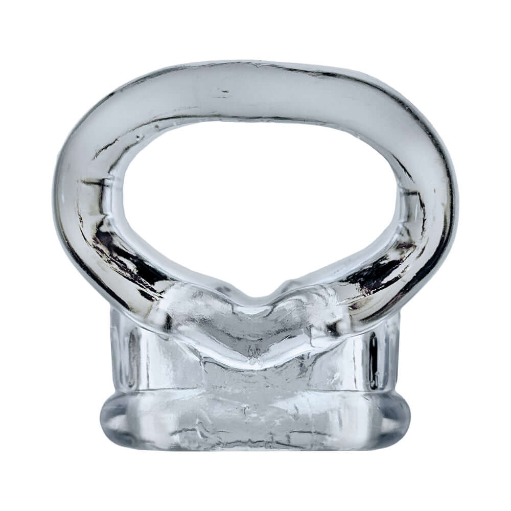 Oxballs Cocksling Fit Sling Clear showcasing its ergonomic design and slim fit for enhanced grip and comfort.