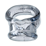 Oxballs Cocksling Fit Sling Clear, a transparent ergonomic ring designed for a slim and secure fit.