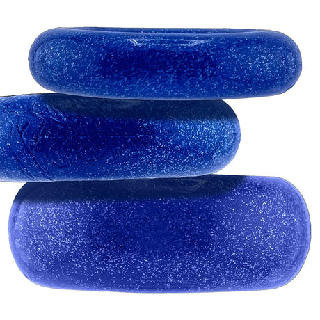 Oxballs Cockpack Multi Design 3-Pack Blue Fire featuring three unique blue cock rings.