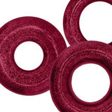 Oxballs Cockpack Multi Design 3-Pack Cherry Lips, three cherry-colored cock rings in different styles.