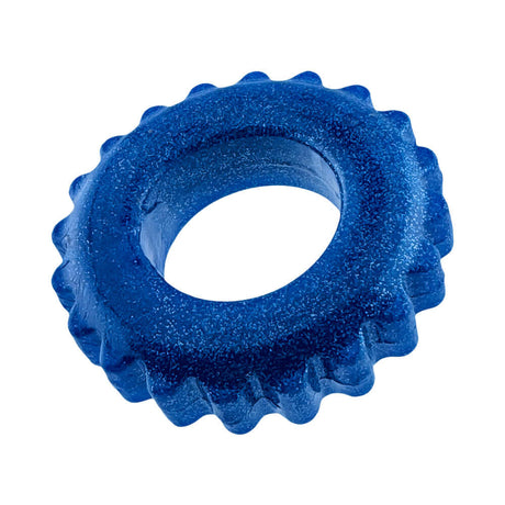 Oxballs Plushy Single Ring Blue Fire made from soft FLEX-TPR material, ideal for comfort and support.