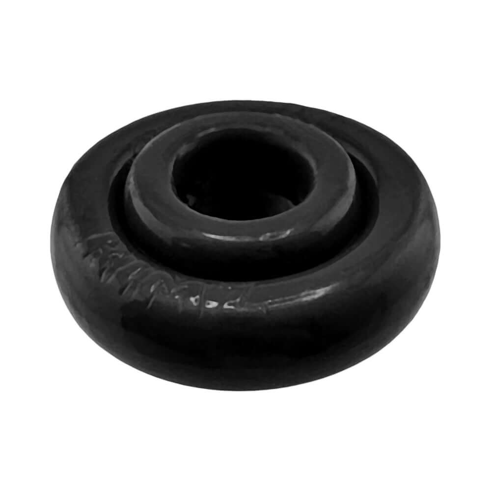Oxballs Rimz Single Ring Black showcasing its flexible comfort-fit design and cushioned grip.