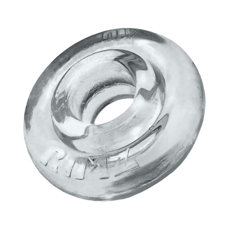 Oxballs Rimz Single Ring Clear, flexible comfort-fit cock ring with soft cushioned feel and extended rubbery comfort lips.