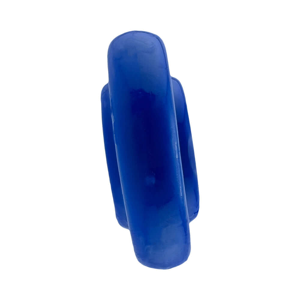 Oxballs Rimz Single Ring Pool in a vibrant blue color, showcasing its comfort-fit design and cushioned support.