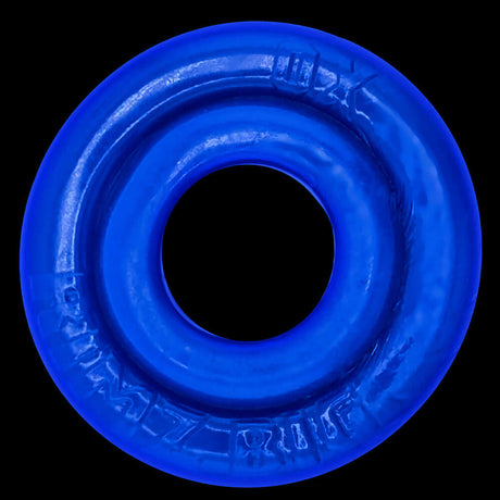 Oxballs Rimz Big Single Ring Pool in vibrant blue color, featuring thick cushioned design for comfort.