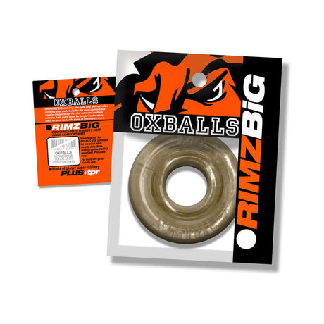 Oxballs Rimz Big Single Ring Storm packaging with clear ring and bold graphics for secure comfort-fit support.