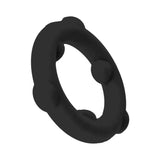 Oxballs Spinner Single Silicone Ring Black, flexible cock ring with textured grip nubs for secure positioning during use.