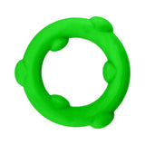 Oxballs Spinner Single Silicone Ring Frog in bright green, featuring texture for secure positioning and comfort.