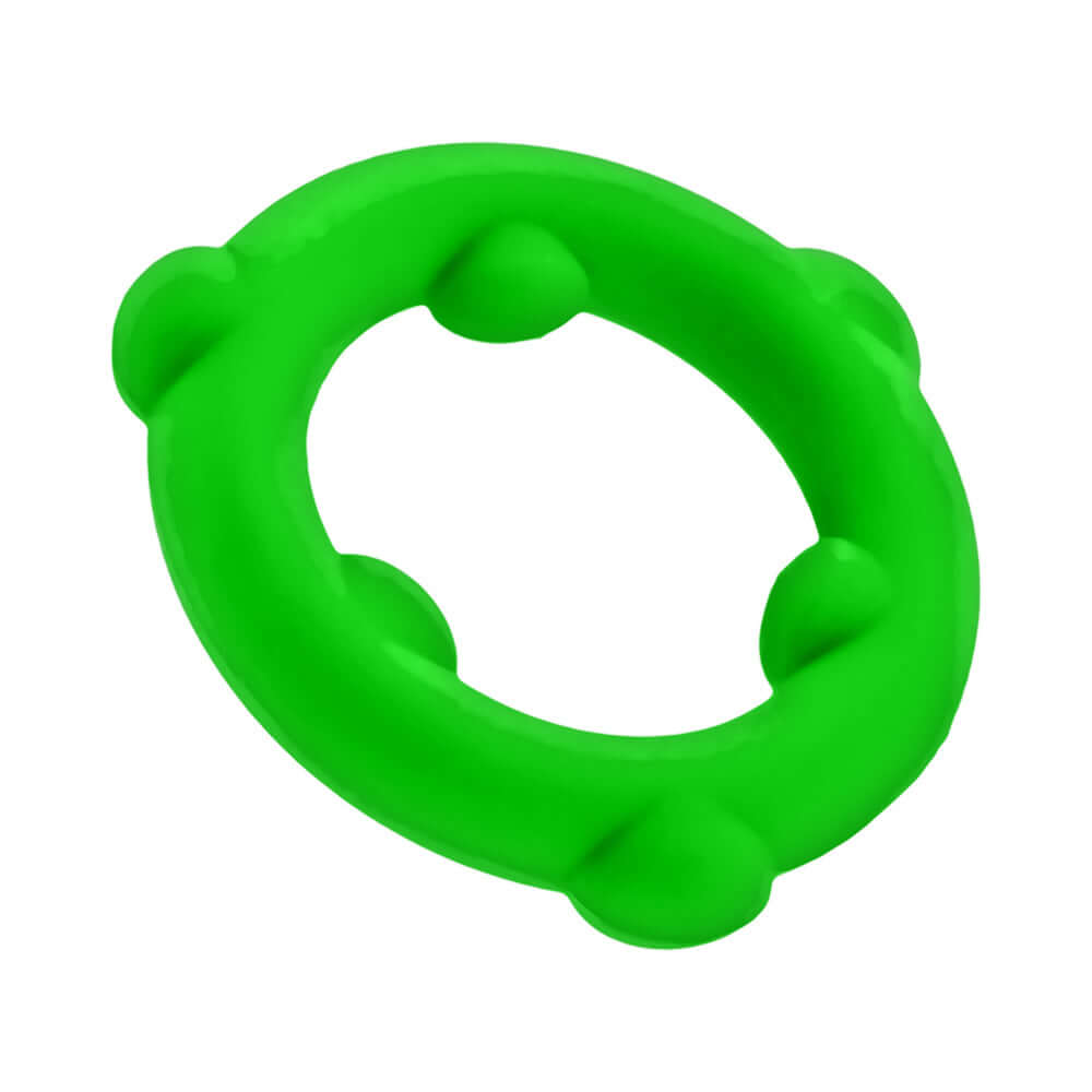 Oxballs Spinner Single Silicone Ring Frog in bright green silicone with textured grip nubs for secure positioning.