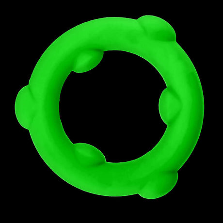 Oxballs Spinner Single Silicone Ring Frog in vibrant green, featuring a textured grip for secure placement.