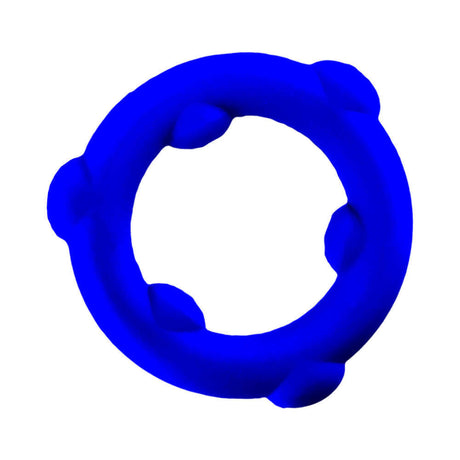 Oxballs Spinner Single Silicone Ring Glacier in vibrant blue color with textured grip nubs for secure fit.