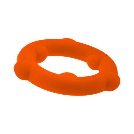 Oxballs Spinner Single Silicone Ring Orange, flexible cock ring with textured grip nubs for support and durability.